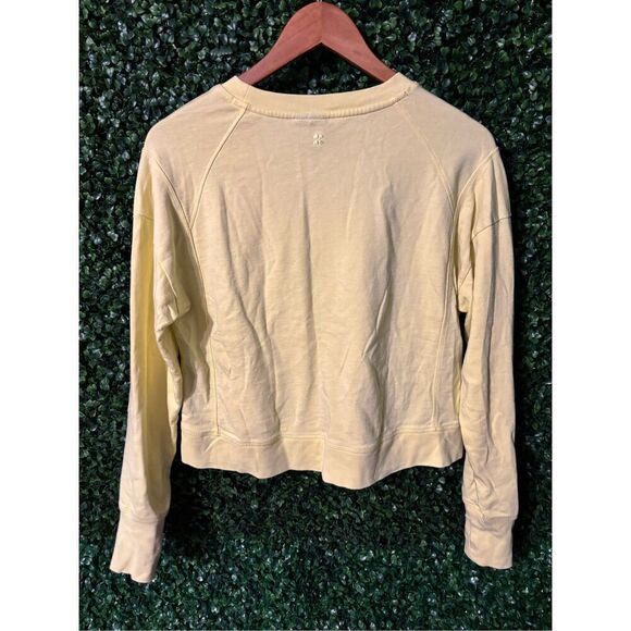 Sweaty Betty Cropped Yellow Long Sleeve Crewneck Size Small - Picture 4 of 4